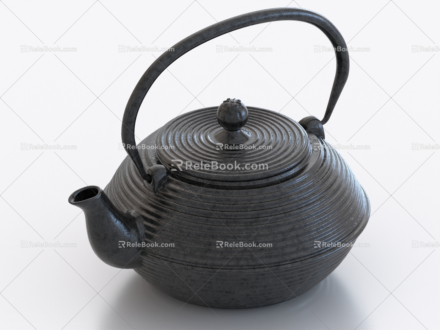 Chinese Teapot Tea Set Purple Sand Teapot 3d model