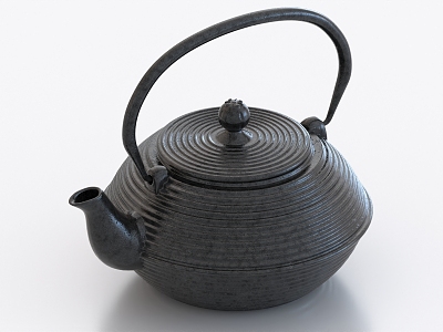 Chinese Teapot Tea Set Purple Sand Teapot 3d model