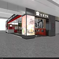 Modern Cafe Exterior Design With Food Display And Cozy Interior Seating