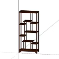 Wooden Etagere with Multi Tiered Open Shelves for Home Decor