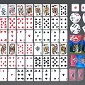 Chess and Card Entertainment Featuring Playing Cards Dice and Various Suits