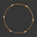 Exquisite Golden Bracelet With Intricate Carved Patterns And Square Gemstone