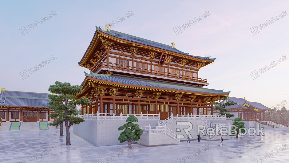 Chinese Ancient Architecture Temple Architecture Ancient Architecture model