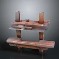 Rustic Wooden Light Fixture Combination With Metal Accents And Classic Design For Home Decor