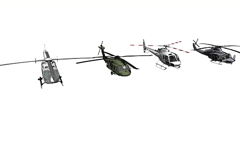 Modern Helicopter 3d model