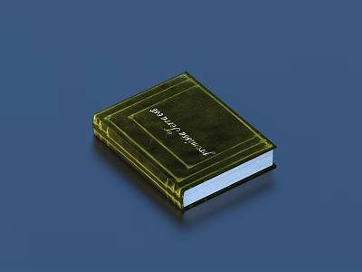 Green Cover Writing Guide Book With How To Be A Writer Text On Blue Background 3d model