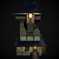 Unique Multi Level Wooden Houses With Sloped Roofs And Stone Base