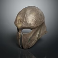 Ancient Warrior Battle Helmet With Intricate Bronze Craftsmanship And Metallic Texture Design