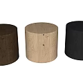 Modern Round Wooden Nightstand With Different Colors And Drawer Design For Bedroom