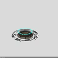 Advanced Precision Mechanical Equipment With Intricate Circular Rings And Blue Light