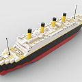 LEGO Toy Blocks Titanic Titanic Cruise 3d model