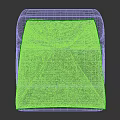 Green Velvet Lounge Chair With Curved Backrest And Comfortable Seating Design