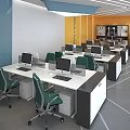 Comfortable Ergonomic Green Office Chairs For Modern Bright Open Plan Commercial Office Workstations