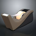 Sleek Modern Desktop Furniture With Brown Black Tape Dispenser And White Tape