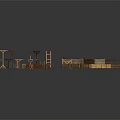 Wooden Scene Components Collection Featuring Fences Railings Shelves And Ladders