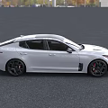 Sleek White Kia Sedan With Sporty Design Black Roof And Black Wheels