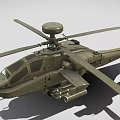 Apache helicopter combat helicopter 3d model