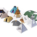 Different Types of Stylish Camping Tents with Teepee Dome and Popup Designs