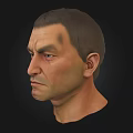 3D Male Head Model With Realistic Facial Features And Digital Rendering 3d model