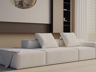 Modern three-seat sofa 3d model