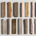 Display of Natural Stone and Wood Samples with Different Textures for Design Projects