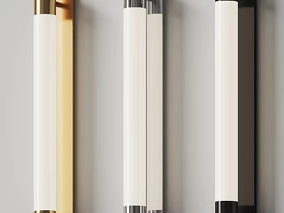 Modern Cylindrical Wall Lamps In Gold Silver Black For Home Decor 3d model