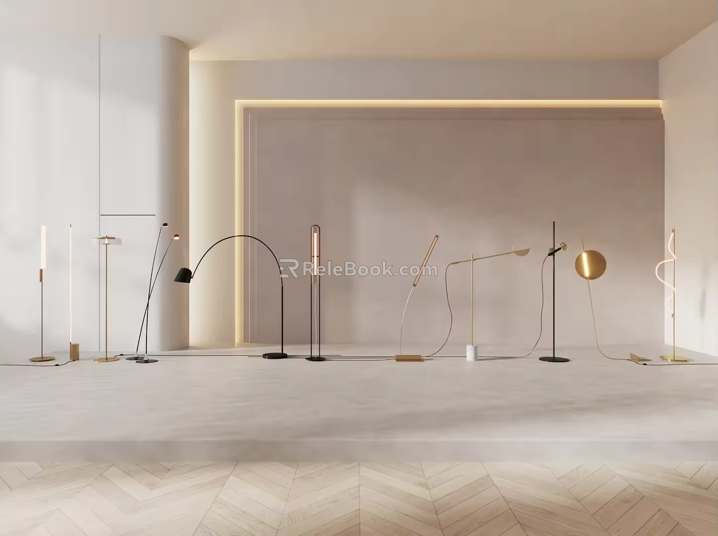 Modern floor lamp 3d model