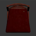 Red Cross Back Dining Chair With Upholstered Seat And Wooden Frame