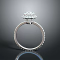 Sparkling Diamond Ring With Elegant Center Stone And Polished Metal Band Design