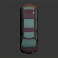 Purple Minivan Exterior With Transparent Roof Classic Body Design And Wheels