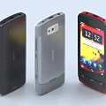 Nokia Mobile Phones In Black Silver Red With Screen Display And Modern Design