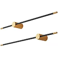 Modern Minimalist Wall Lamp with Golden Black Color and Metal Material for Indoor Decoration