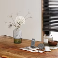 Vase Plant Desktop Ornaments Combination 3d model