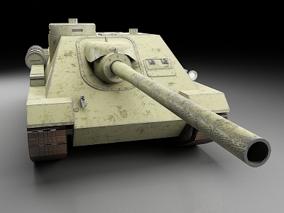 Soviet Tank Soviet 100 Tank Destroyer Old Tank World War II Tank 3d model