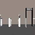 Modern gate security gate security gate office security machine face recognition security equipment 3d model