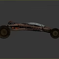 Off Road Buggy With Large Tires And Streamlined Metal Body Design