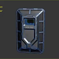 Black Plastic Industrial Component With Structured Surface And Geometric Design