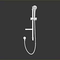 Chrome Plated Shower Hardware Tools With Fixed Head Handheld Sprayer And Hose
