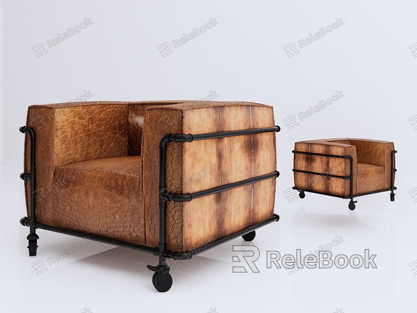 Casual Sofa Single Sofa Leather Sofa model