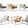 Modern Leisure Chairs With Metal Frame And Various Upholstered Colors And Styles