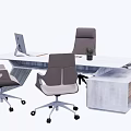 Modern Office Desk Boss Desk Computer Desk 3d model