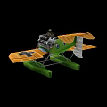 Electric Toy Airplane With Green Yellow Propeller Design For Kids Fun Flying Play