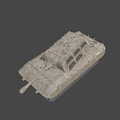 Military Gray Armored Tank With Long Gun Barrel Heavy Tracks And Reinforced Turret