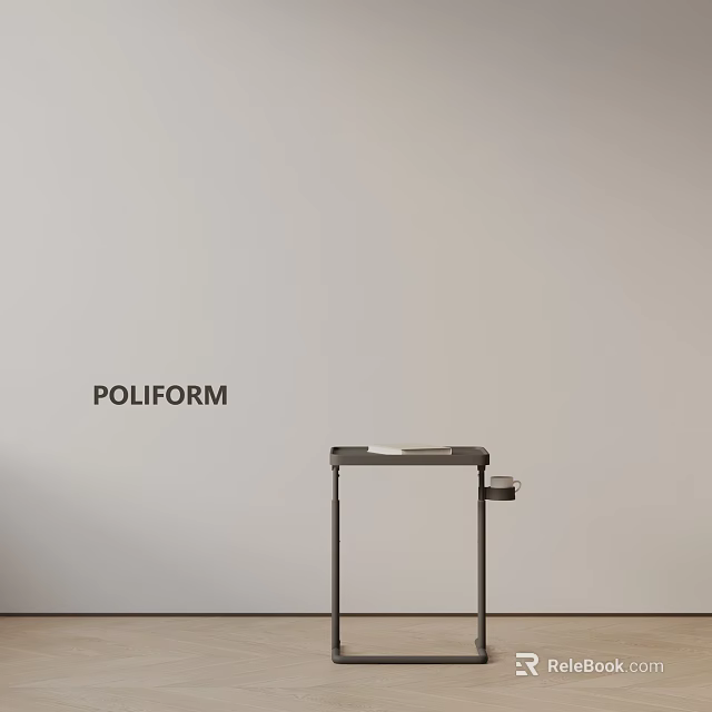 POLIFORM Modern Side Table With Sleek Metal Frame And Minimalist Design 3d model