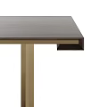 Modern Minimalist Console Table Featuring Metal Frame And Sleek Wooden Top Design
