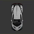Silver Futuristic Sports Car With Sleek Body Rear Spoiler And Red Wheels