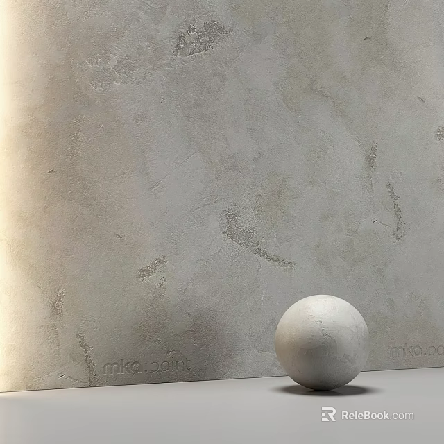 Textured Wall And White Sphere As Modern Architectural Components Designed By Mika Oda 3d model 