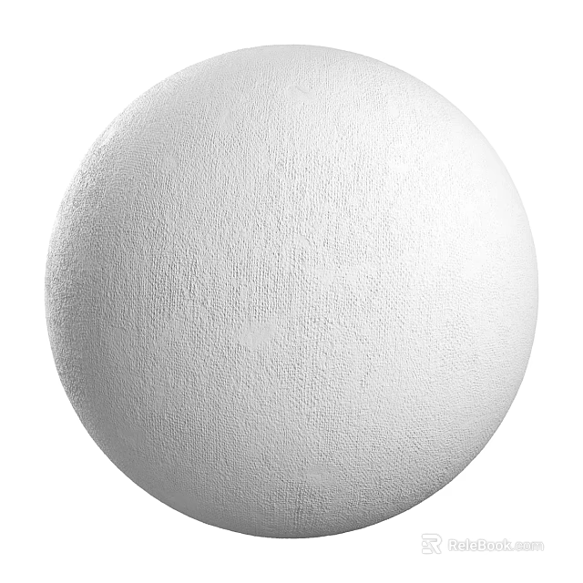 White Sphere Component with Textured Surface and Detailed 3D Rendering Finish 3d model