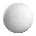 White Sphere Component with Textured Surface and Detailed 3D Rendering Finish 3d model