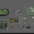 Diverse Commercial Equipment Models For Architectural Planning And Display Applications